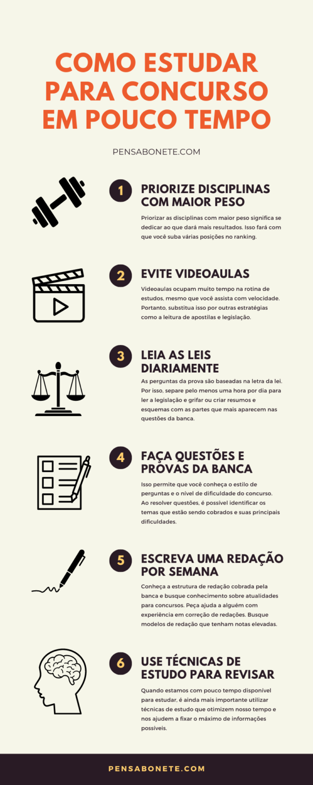 Como estudar para concurso em pouco tempo: 6 dicas [2023]