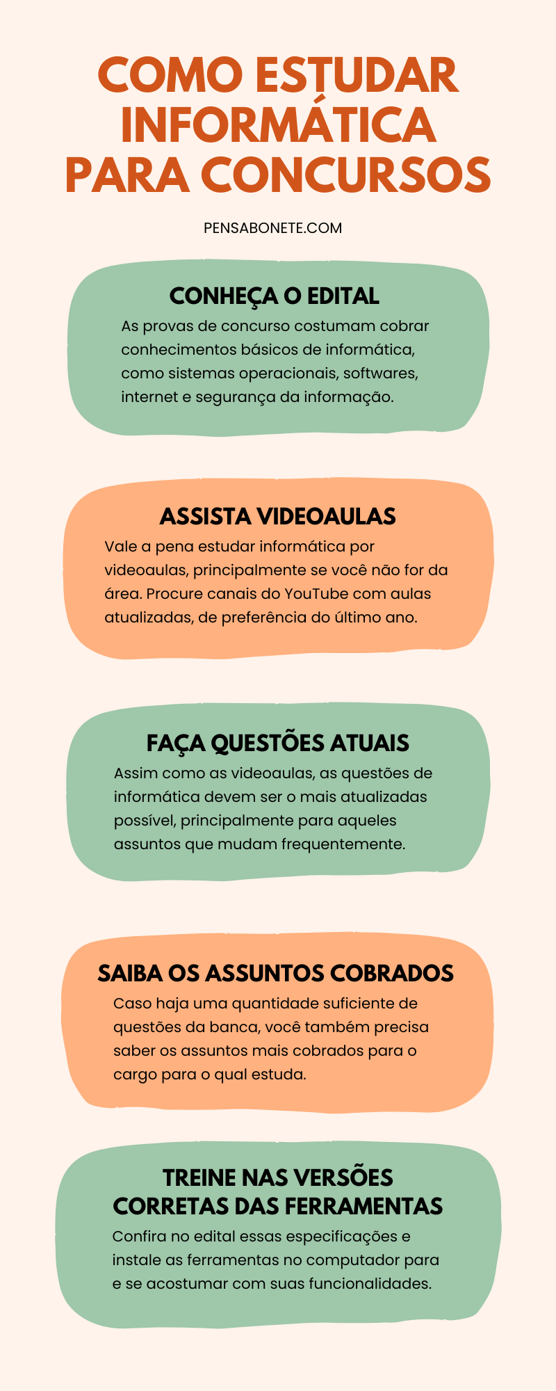 como estudar informática para concursos